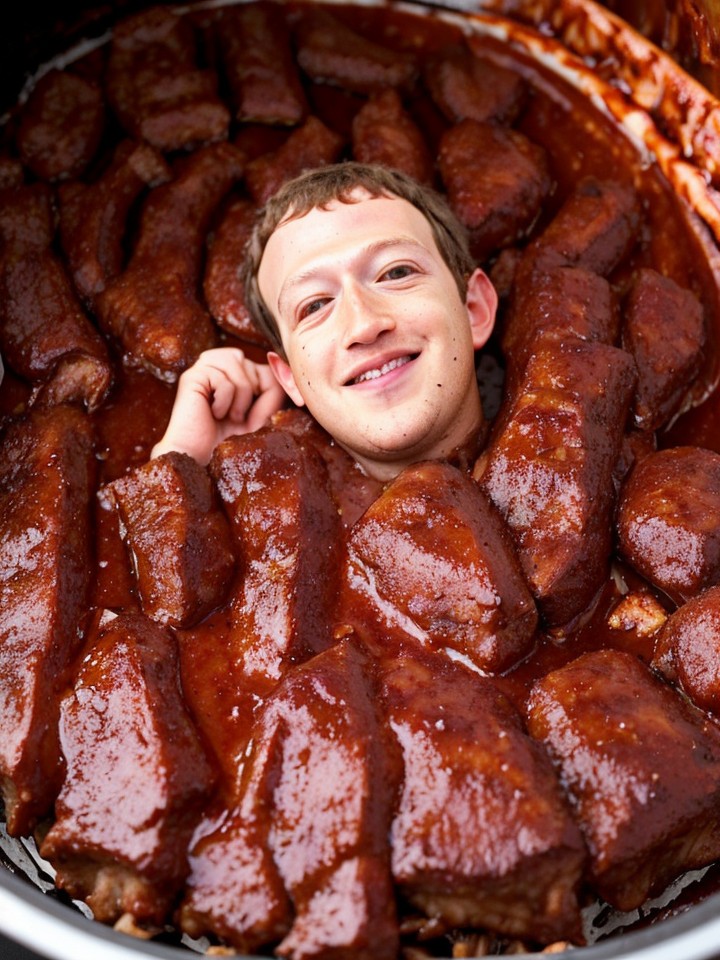Mark Zuckerberg, Sweet Baby Ray's, (covered in BBQ sauce:1.31)