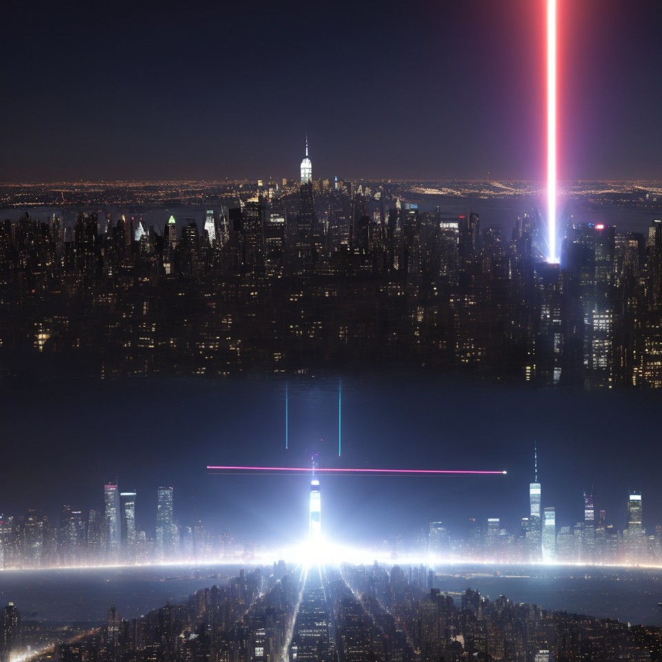Alien invasion targeting New York City aliens fighting military alien leader laser beams war
