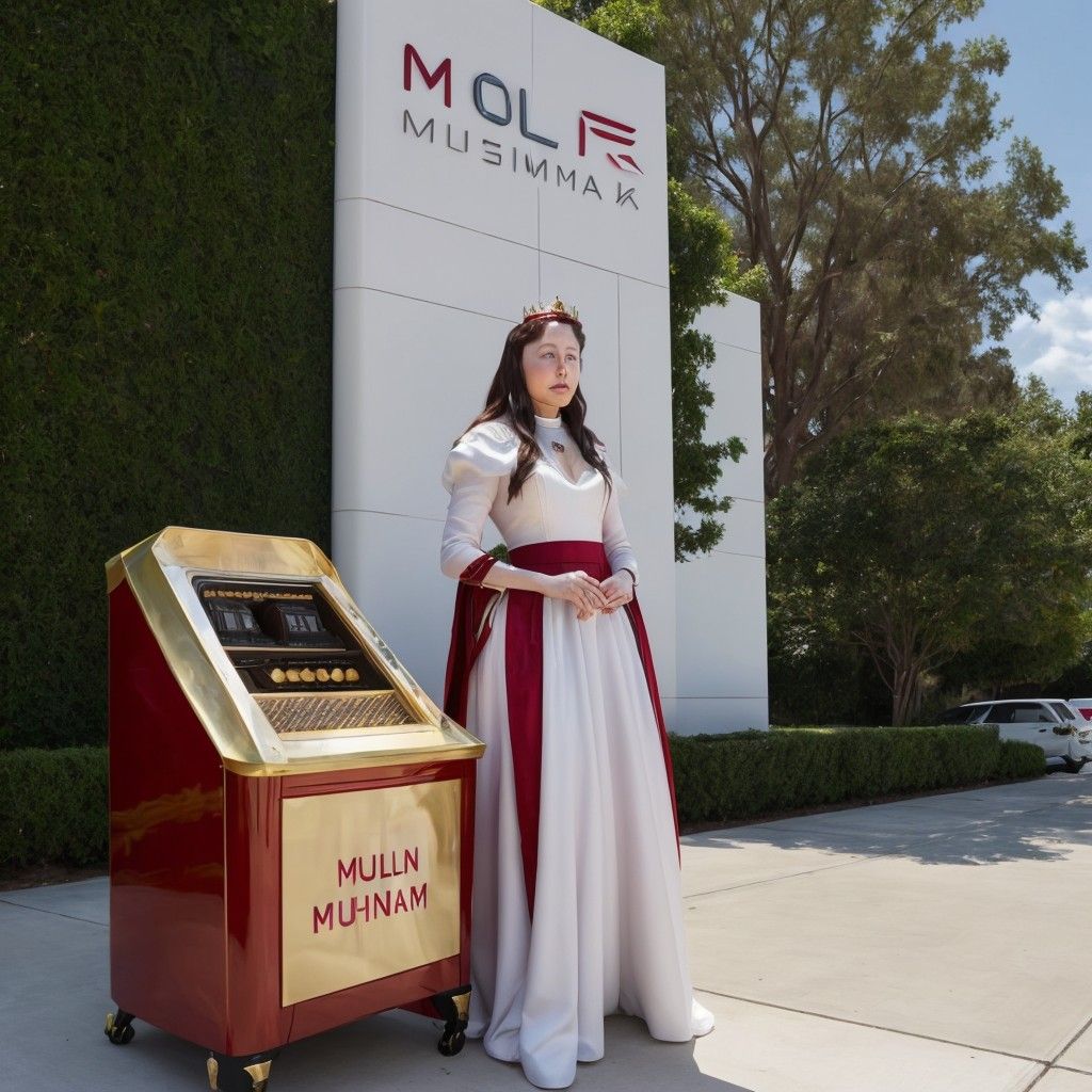 (Elon Musk) (as a queen) (begging for money) welfare queen, degenerate, sad, filthy.