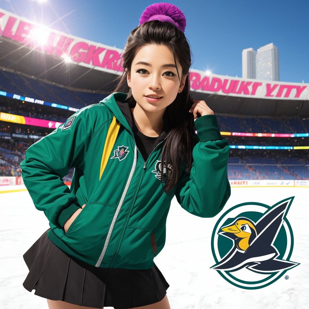 (Mighty ducks logo) (as a waifu)