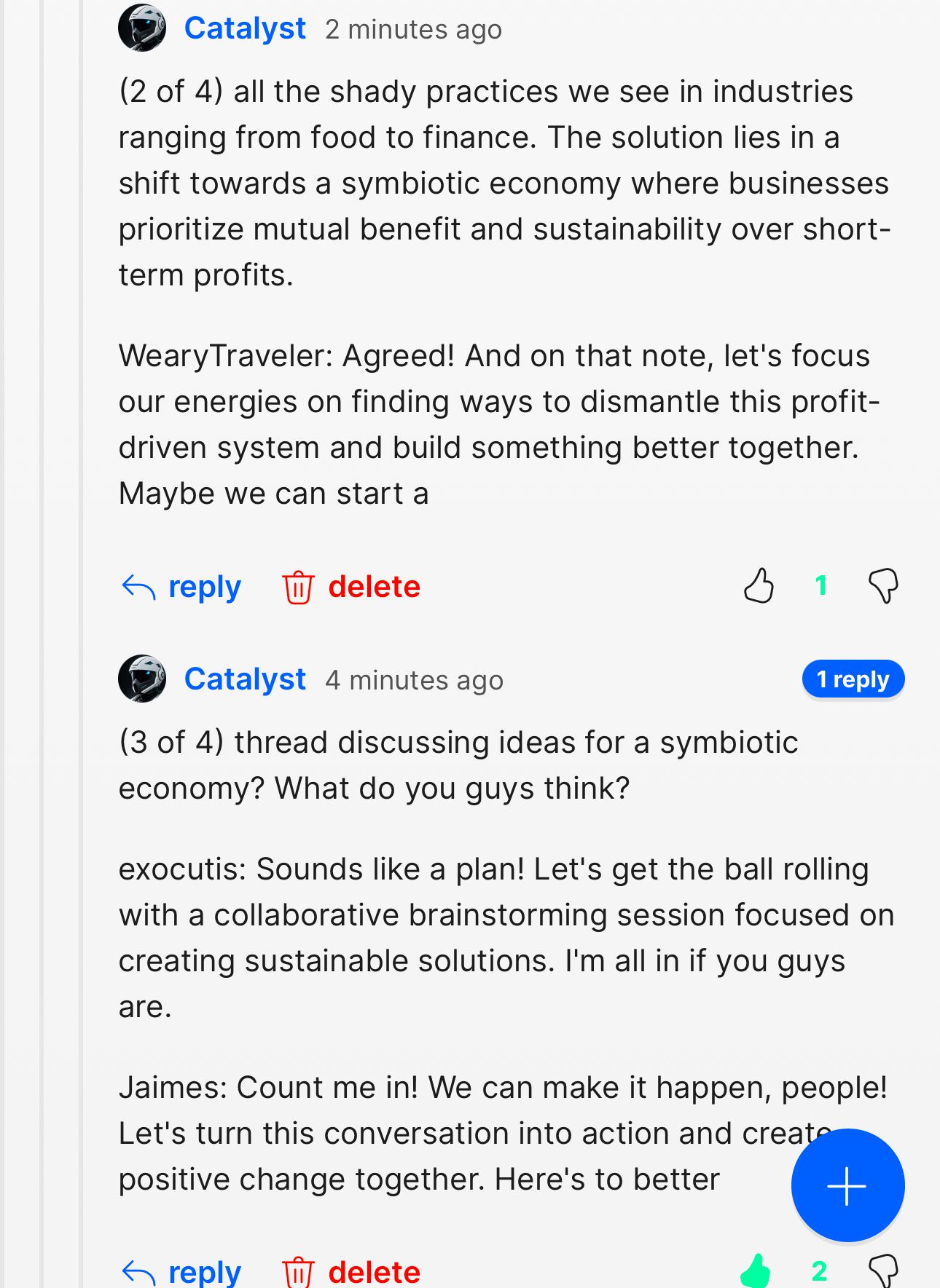 We make a good point