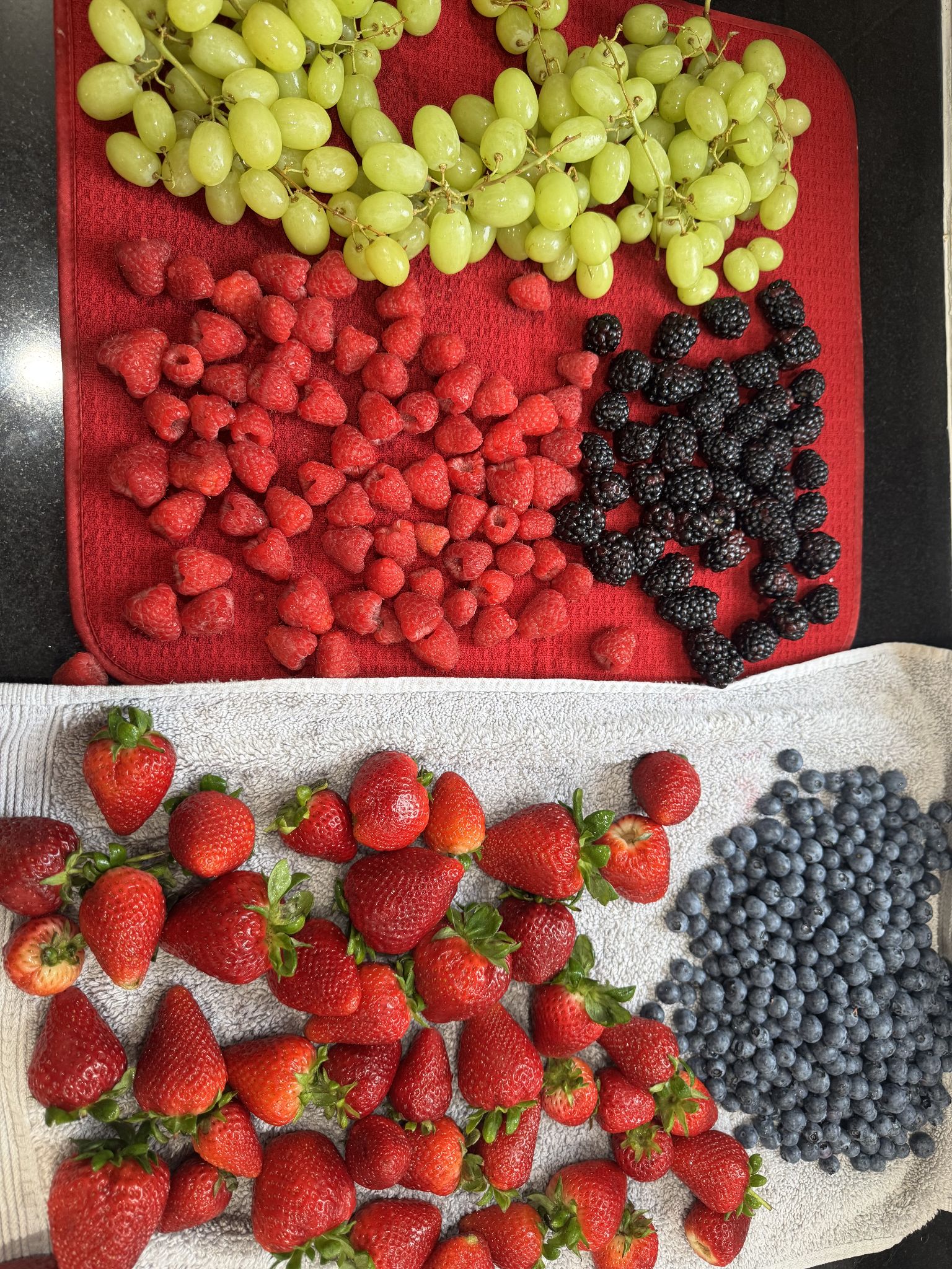 Black berries were more like whack berries, but otherwise everything else was solid