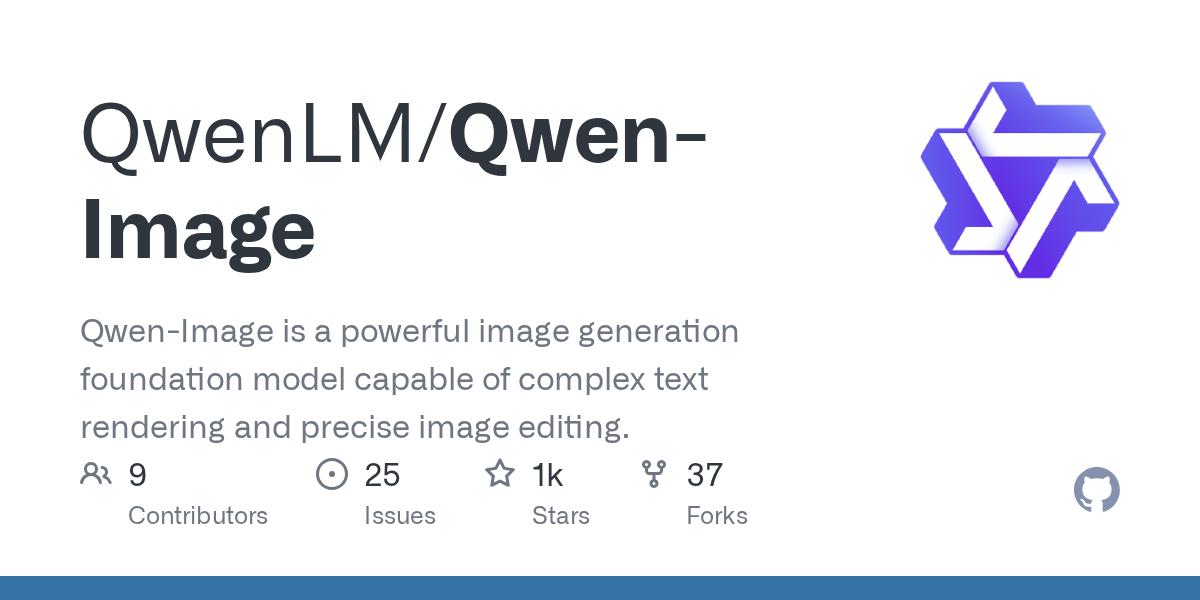 Qwen-Image is a powerful image generation foundation model capable of complex text rendering and precise image editing. - QwenLM/Qwen-Image