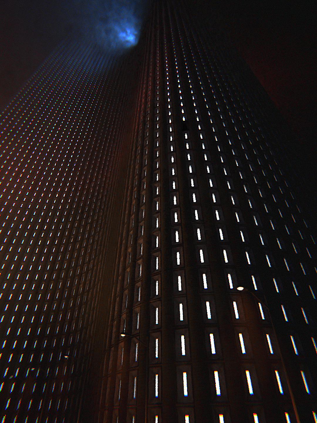 This one almost seems...normal, but why are there so all the lights on...or more strangely...all but one?