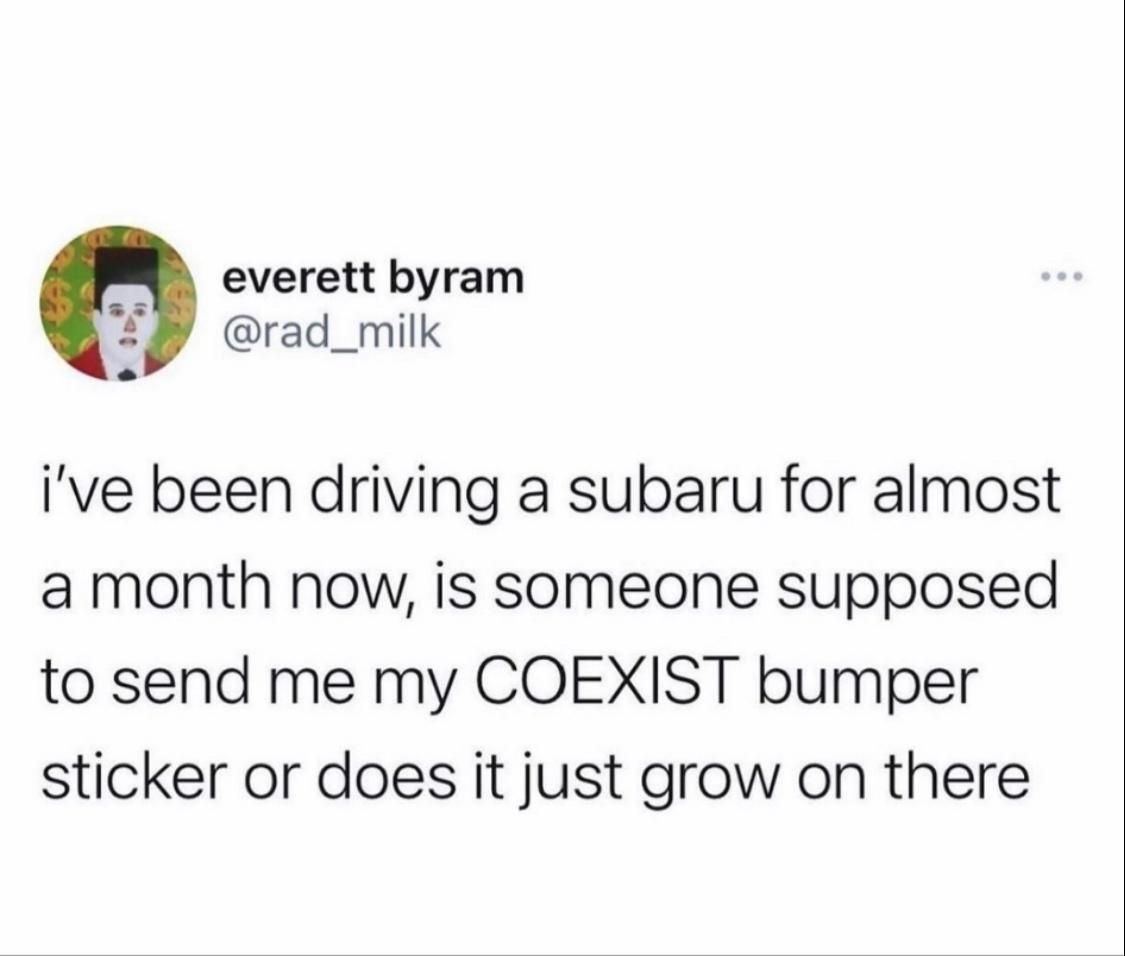 I'm going to stick one on @JDizzle's car