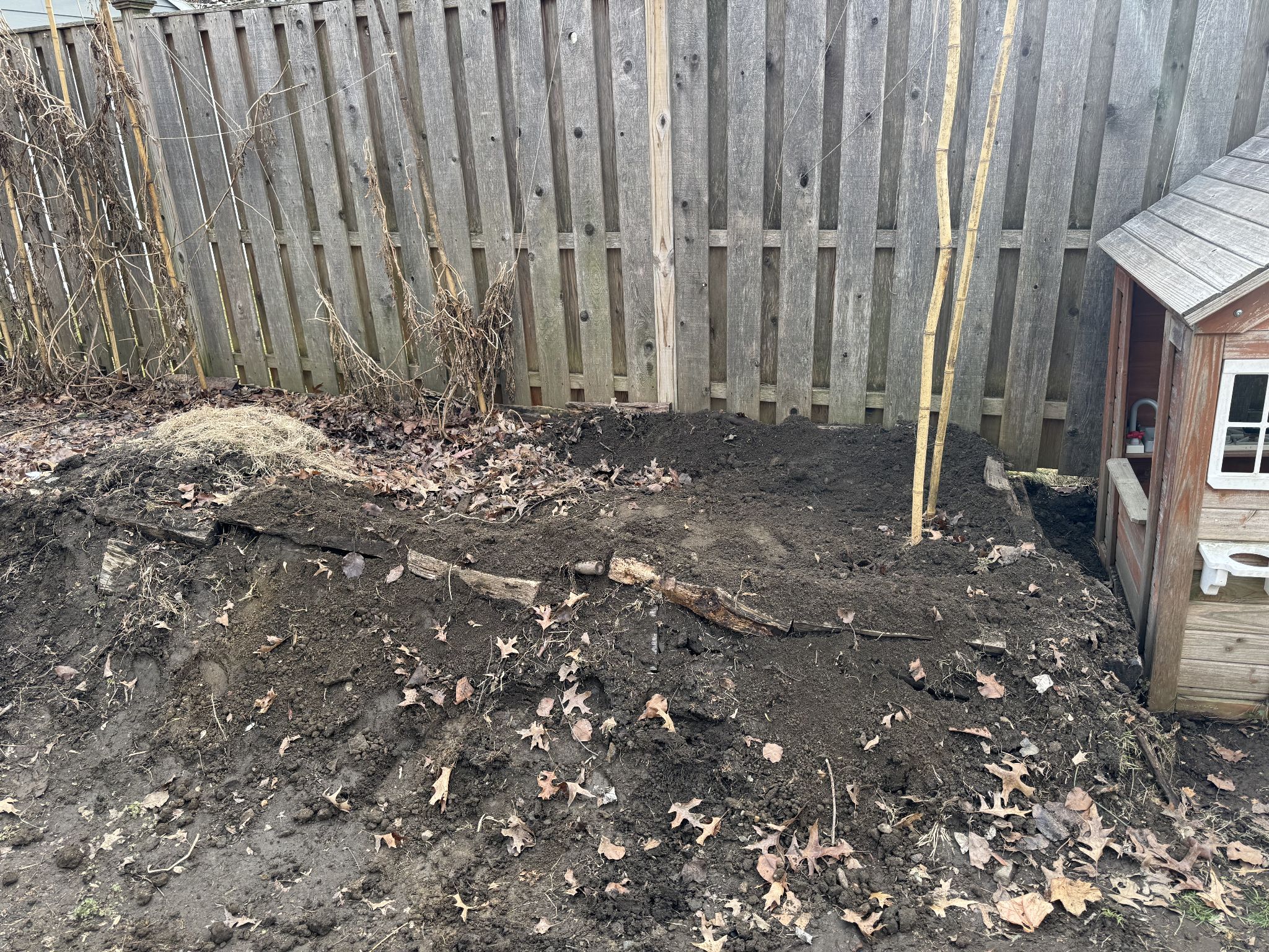 Removed and built out the wall a bit higher